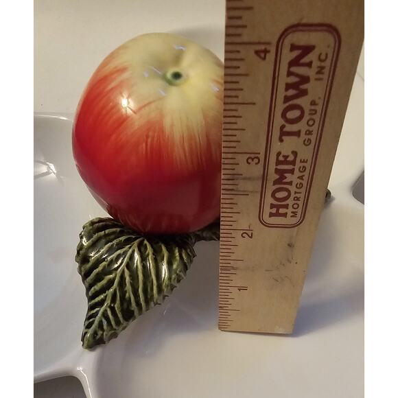 Portugal Pottery Divided Server Centerpiece Apple "Subtil Caldas Da Rainha" - Picture 3 of 7